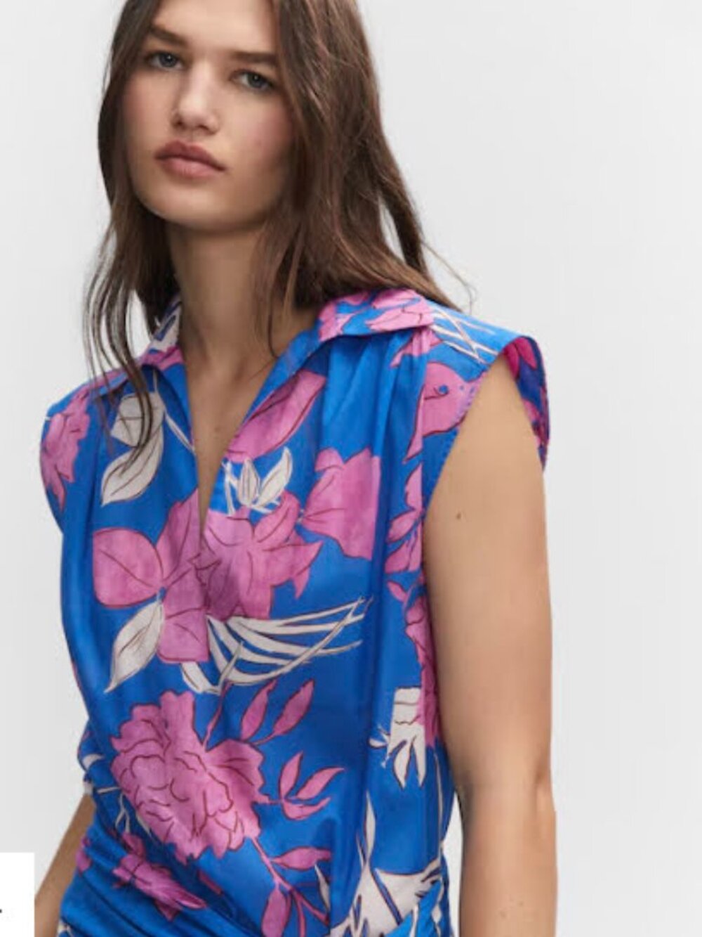 Mango SLEEVELESS PRINTED SHIRT - Picture 4 of 6